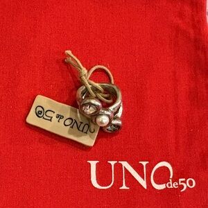 UNOde50 Silver Ring with Gemstones , M